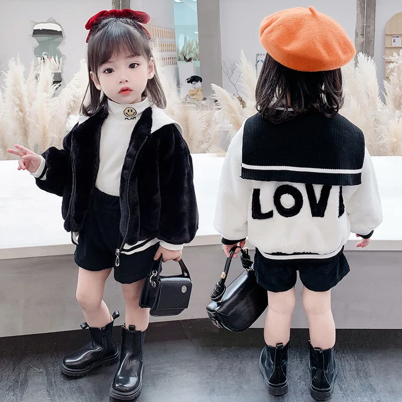 

Winter New Baby Girl Boy Warm Plus Cashmere Coat Kids Jackets Children Casual Clothes Outfits 1-9Y Girls Thick Warm Coat CL687