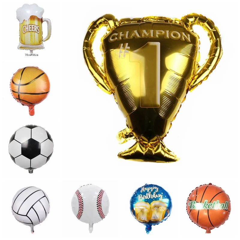 18 дюймов Баскетбол Футбол теннис Бейсбол трофей Фольга шар спортивную тематику