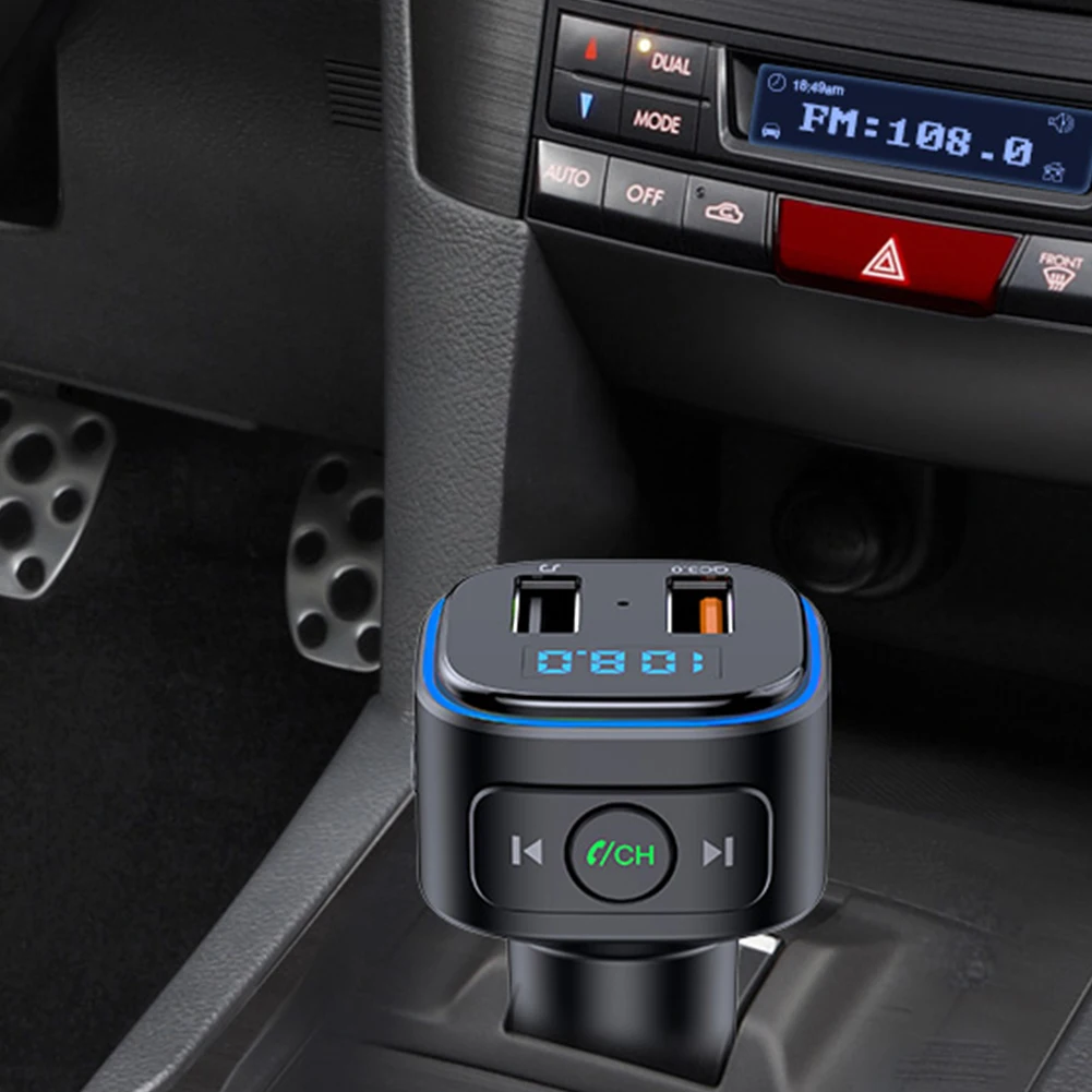 

Fm-передатчик, автомобильный комплект, разъем типа C QC3.0, быстрая зарядка, 7 цветов, светодиодный цифровой дисплей, MP3, один ключ, управление, 32 Г...