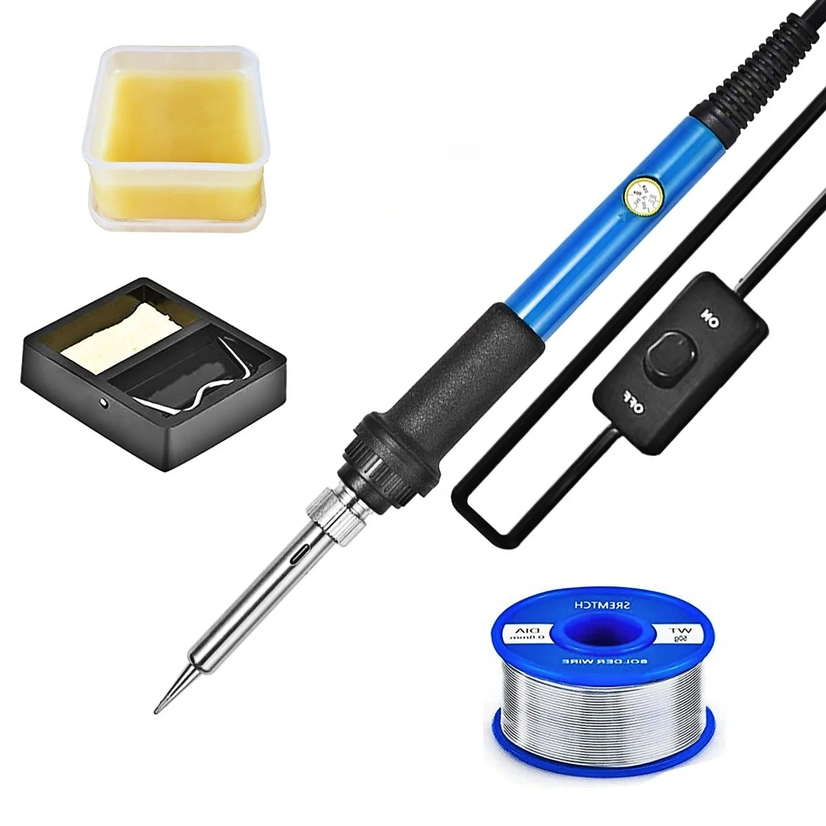 

60W Electric Soldering iron station 220V 110V temperature adjustable welding soldering tools accessories Solder Paste