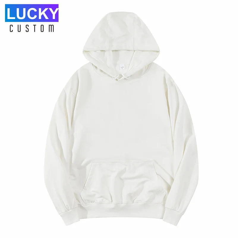 

LUCKY Autumn/Winter High Quality Pure Color Casual Sports Hoodie LOGO Custom Embroidery Print Sports Men's and Women's Casual Ho