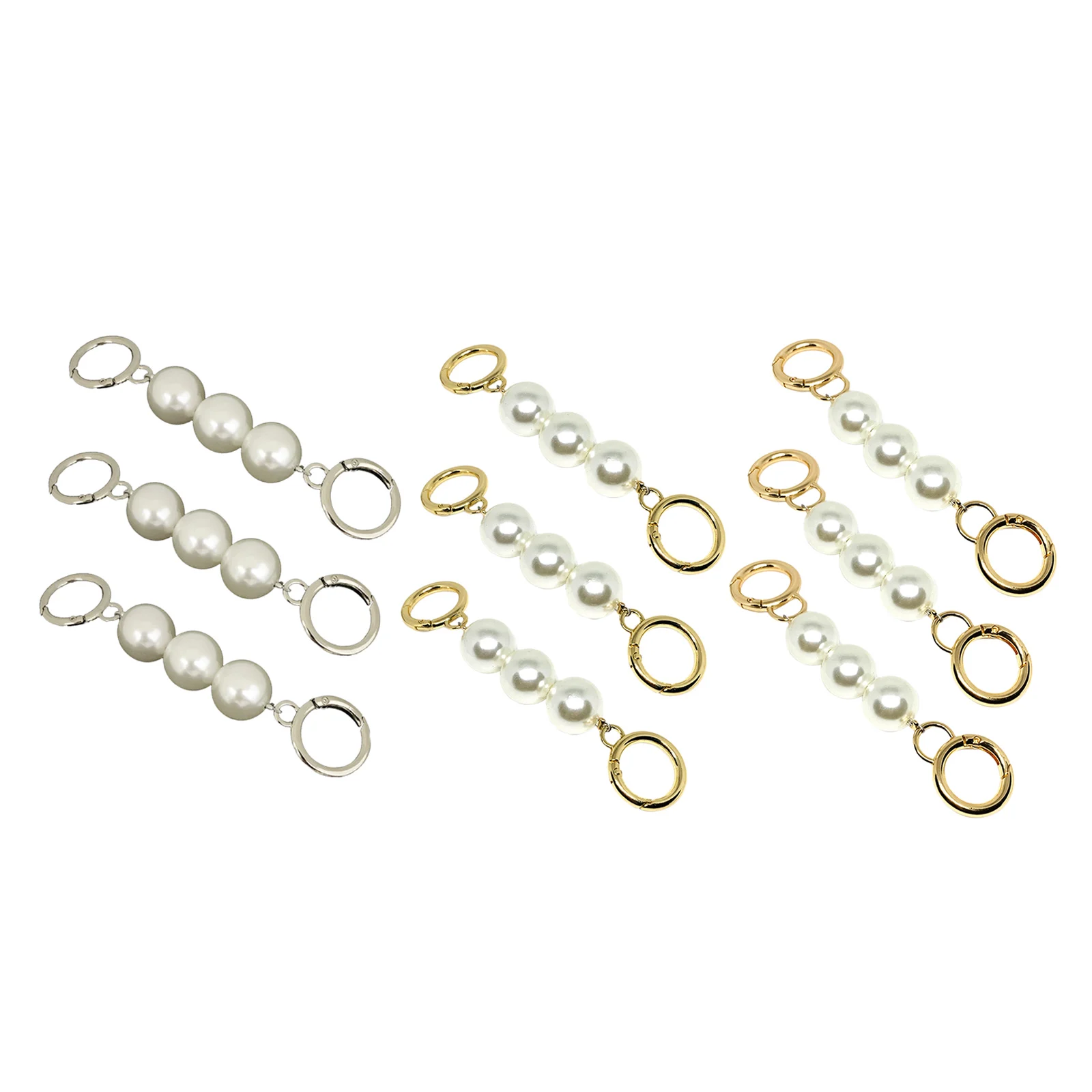 

Bag Chain Strap Extender Imitation Pearl Bead Replacement Chain Strap for Purse Clutch Handbag