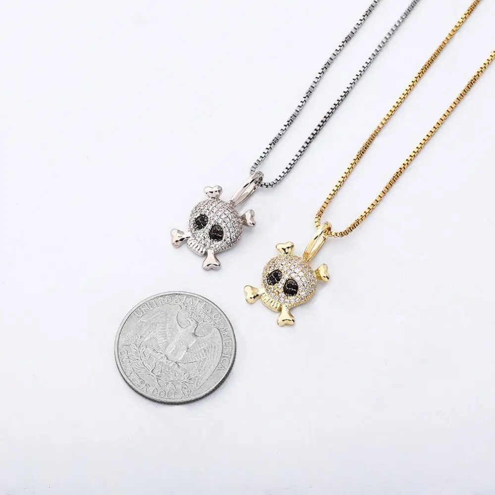 TOPGRILLZ 925 Sterling Silver Pendant Ice Cube Zirconia Skull Hip Hop Fashion Jewelry For Women | Украшения и аксессуары
