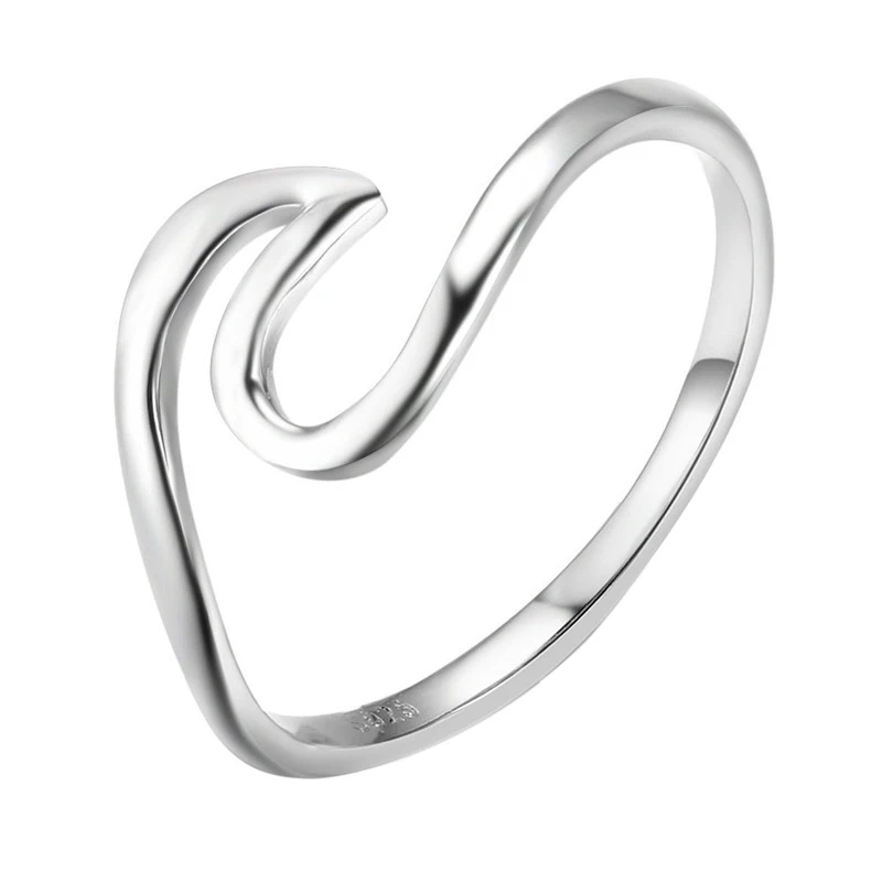 

LByzHan Authetic Irregular Ring Genuine 925 Sterling Silver Simple Design Hot Sale Making For Women 2020 New Fashion CMR802