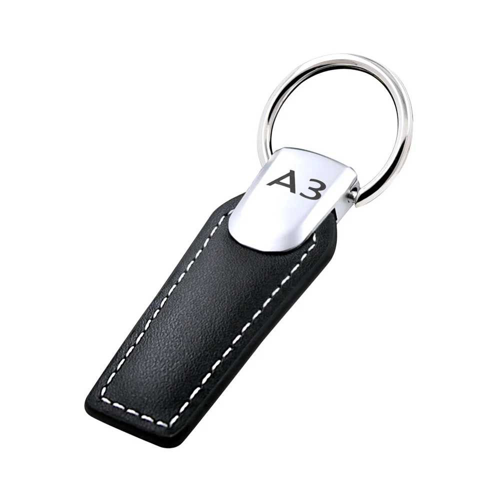 

Leather Car Keychain Key Ring Key Holder For Audi A3 8P 8V 8L A4 B6 B8 B7 B5 B9 A6 C5 C6 C7 4F A5 A7 TT mk1 Key Chain Keyring