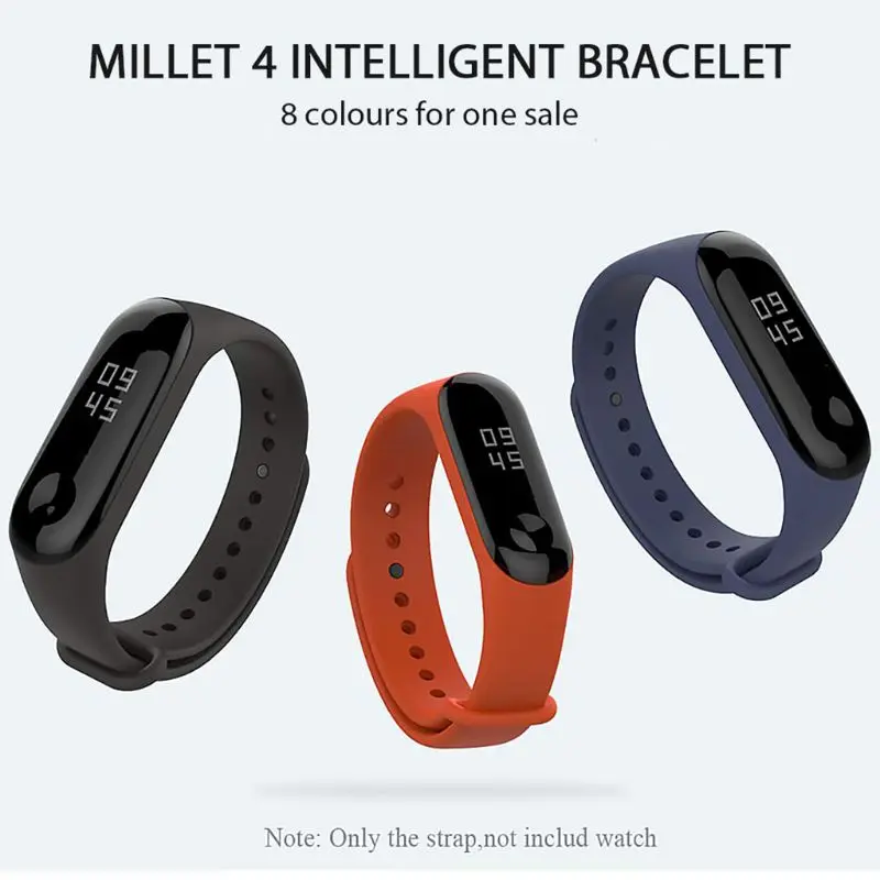 

OOTDTY 15pcs/8 PCs Straps for Xiao mi Mi Band 3 / Mi Smart Band 4 Bracelets Silicone Watch Band Replacement 15 colors/8 Colors