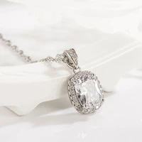 genuine 925 sterling silver 45 cm necklace natural topaz jewelry pendant women fine silver 925 jewelry jade emerald joyas girls