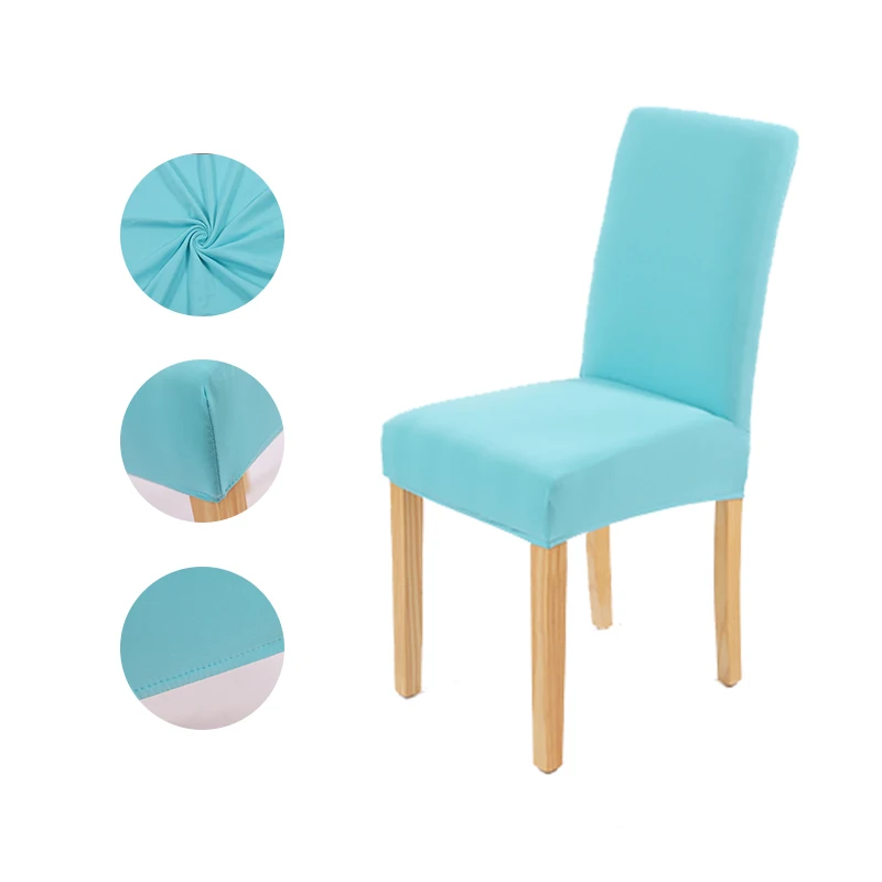 Однотонный яркий эластичный Чехол для стула с высокой спинкой столовой кухни