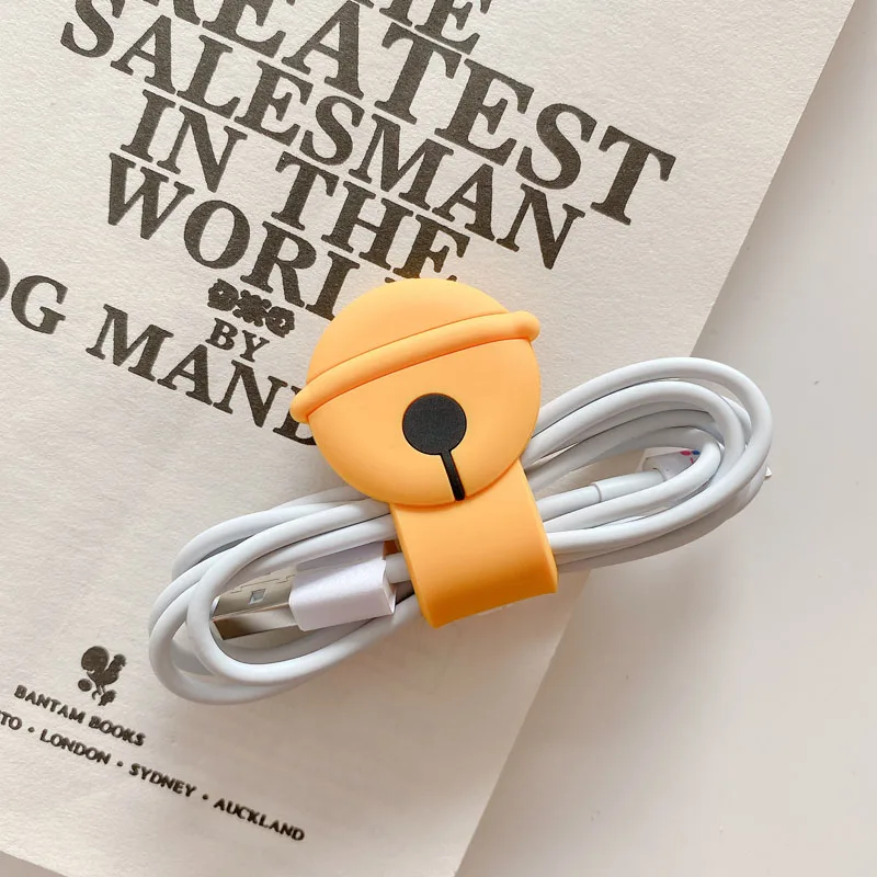 Милый органайзер для кабеля с мультипликационным принтом usb держатель намотки