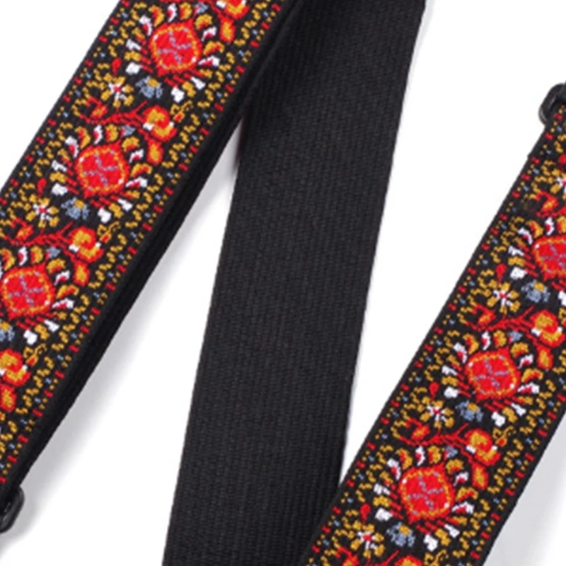 

Guitar Bass Strap Widened and Lengthened Jacquard Woven Strap (Pickles Color Ran) Strap Non-Slip Mat for Folk Guitar