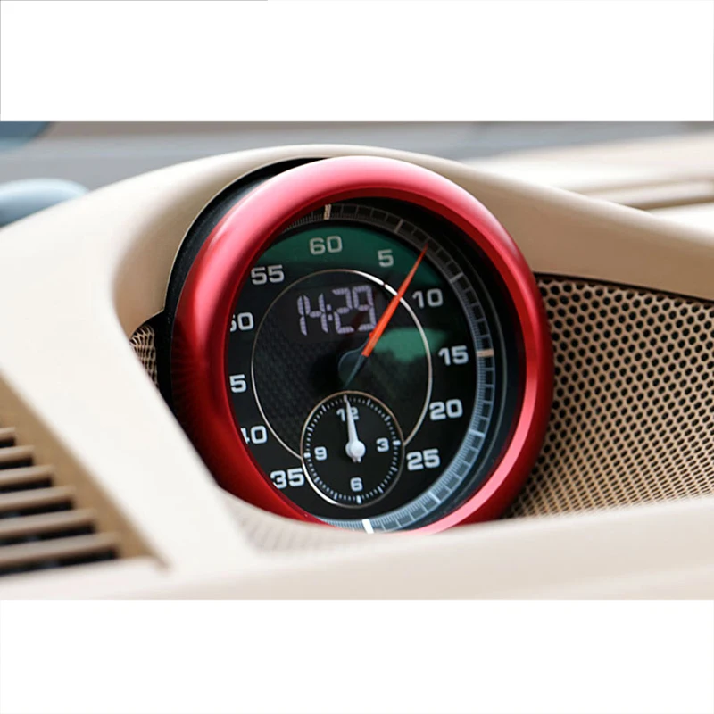 

Кольцо-часы с компасом для приборной панели автомобиля lsrtw2017, накладки для porsche cayenne 2011, 2012, 2013, 2014, 2016, 2015, 2017, 2018, 2019, 2020, 2021