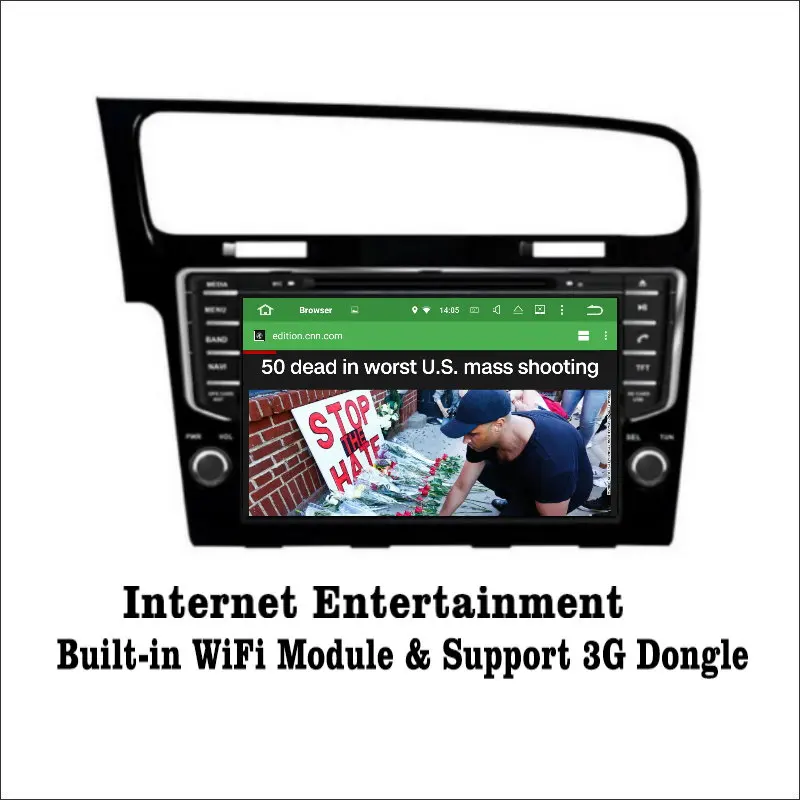 Liislee Android 7 1 2G RAM для Volkswagen VW GOLF автомобильное радио Аудио Видео Мультимедиа DVD