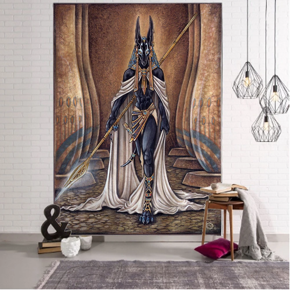 

Egyptian Mythology Decorative Tapestry Mandala Bohemian Hippie Wall Tapestry Curtain Living Room Bedroom Wall Decorative Tapestr
