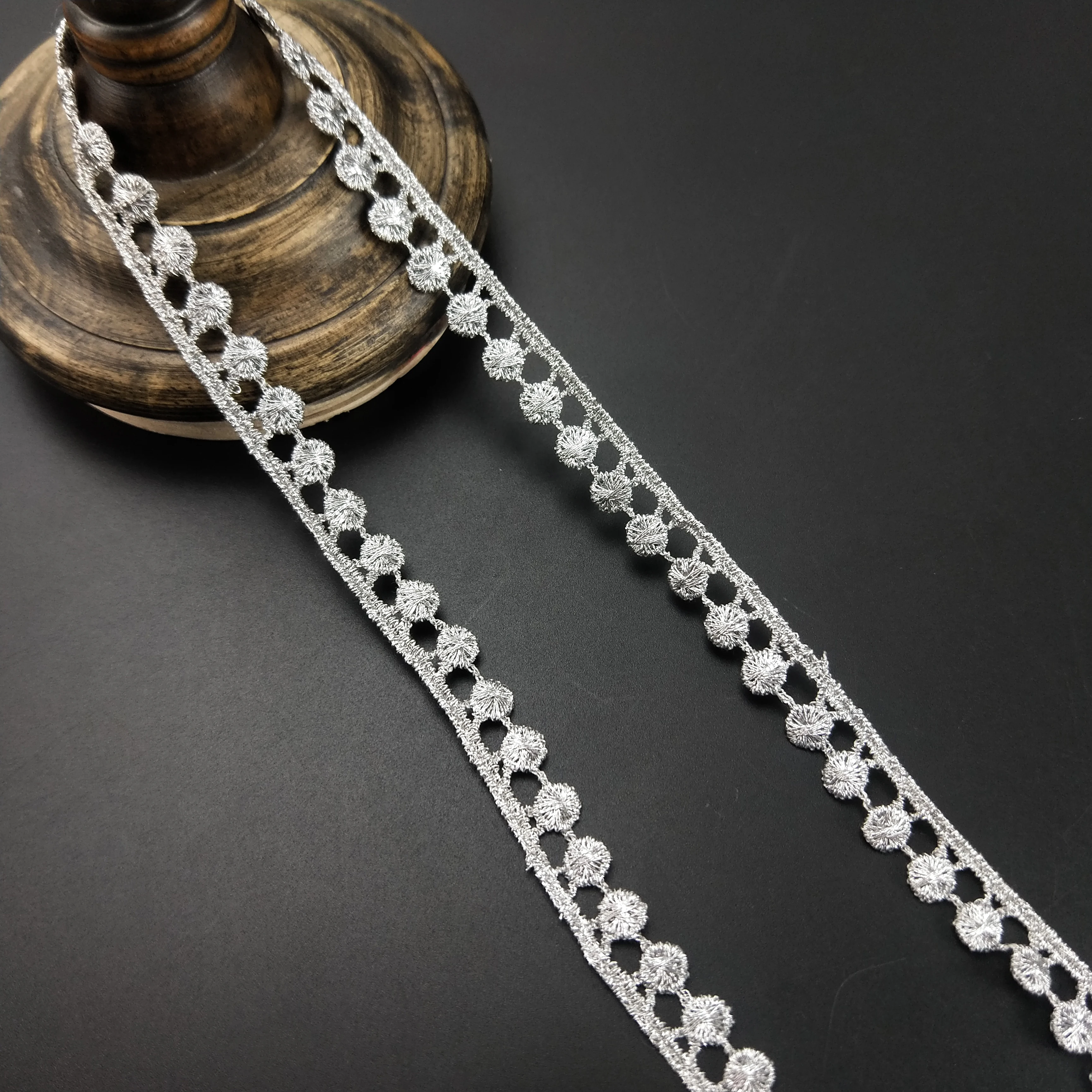 10Y горячая Распродажа серебряная кружевная маленькая лента аксессуары для