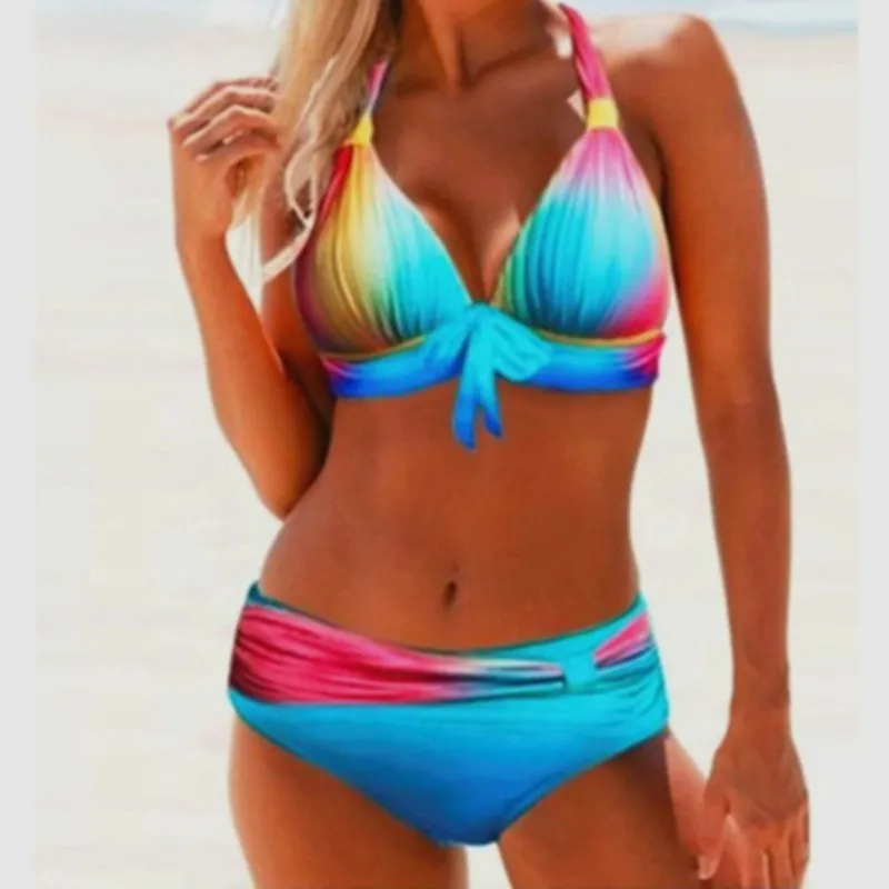 Новинка 2020 бикини с принтом сексуальный купальник женский купальный костюм