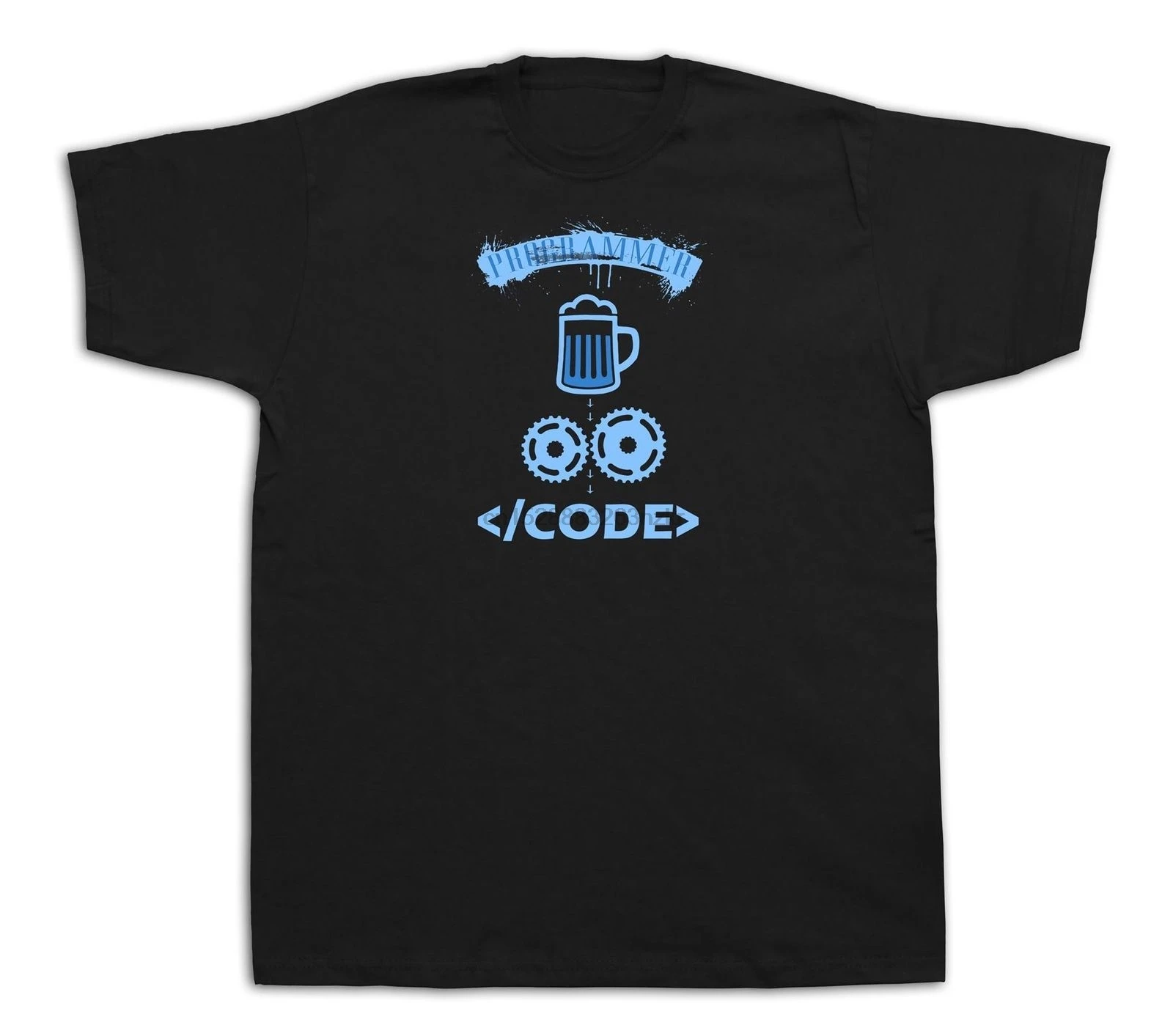 Чудак дурачок компьютер программируемый код шутка Ретро футболка Забавный