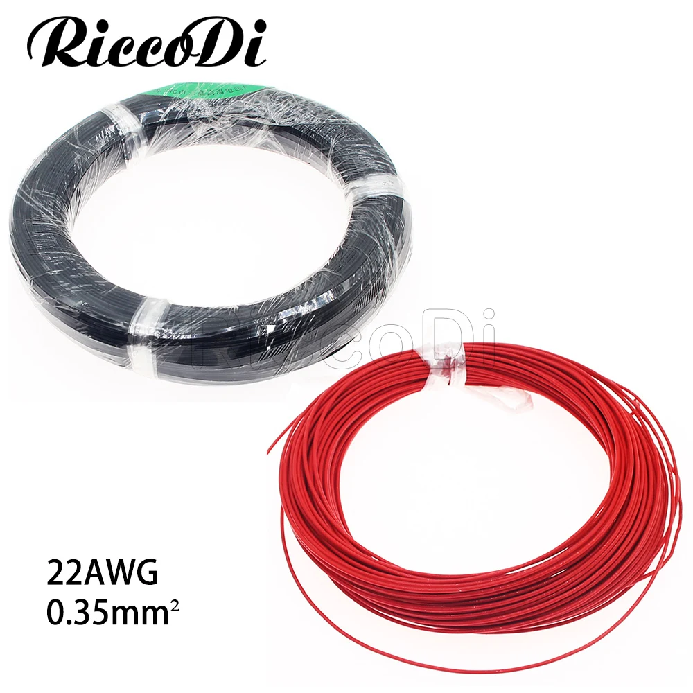 50/100 м 22AWG FEP посеребренный провод 0 35 высокотемпературный Dupont красный или черный