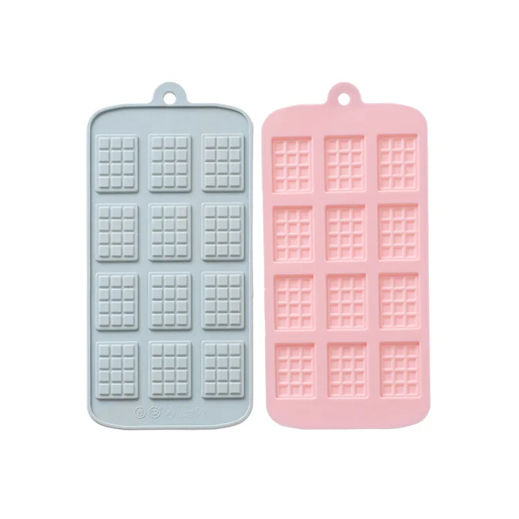 

12 Silicone Waffle Chocolate Chips Chocolate plate mold Candy jelly mold Food grade silicone Cake decoration Non stick mold