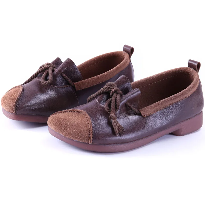 Женские туфли оксфорды без застежки из натуральной кожи|Обувь каблука| |