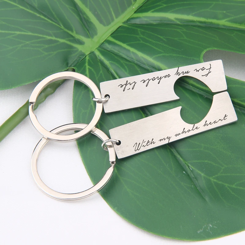 Новинка модные хит продаж 1 пара Серебряная цепочка для ключей полый любовь