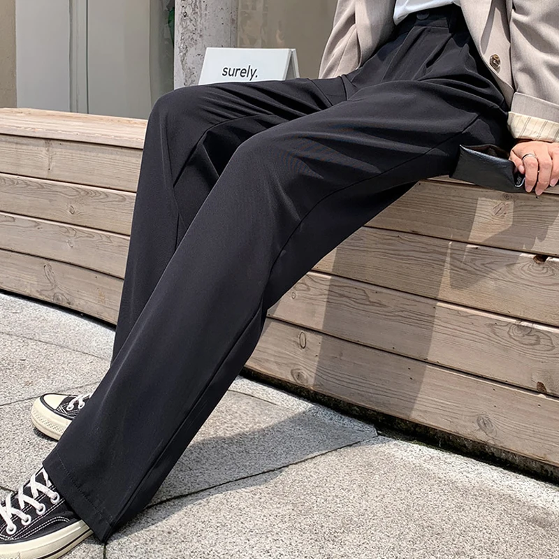 

Limiguyue Summer Bandage Chiffon Pants Women Elastic High Waist Slim Ice Silk Loose Drape Casual Straight Leg Trousers K1602