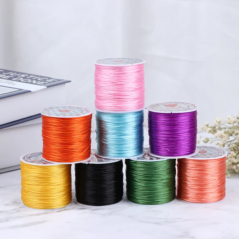 50 м цветной эластичный шнур/рулон для изготовления ювелирных изделий из бисера