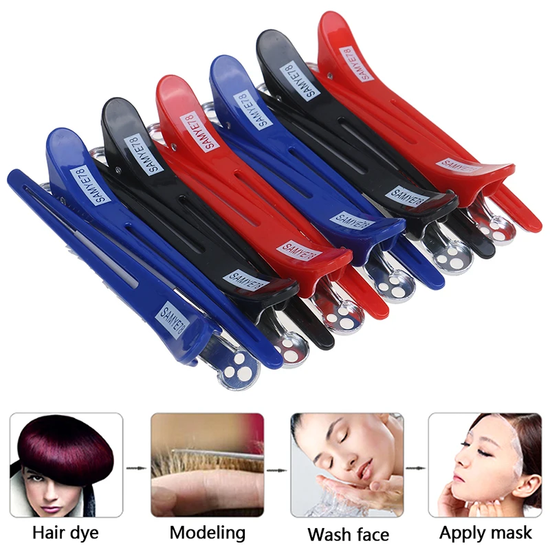 

10/12Pcs Salon Alligator Hair Clips Section Clamp Hairdressing Hair Care Styling Tools Accessory New