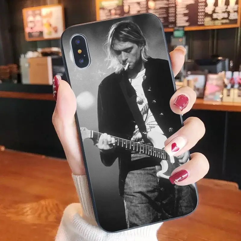 NBDRUICAI Nirvana Kurt Cobain ТПУ Мягкий силиконовый чехол для телефона iPhone 11 pro XS MAX 8 7 6 6S Plus X 5 5S