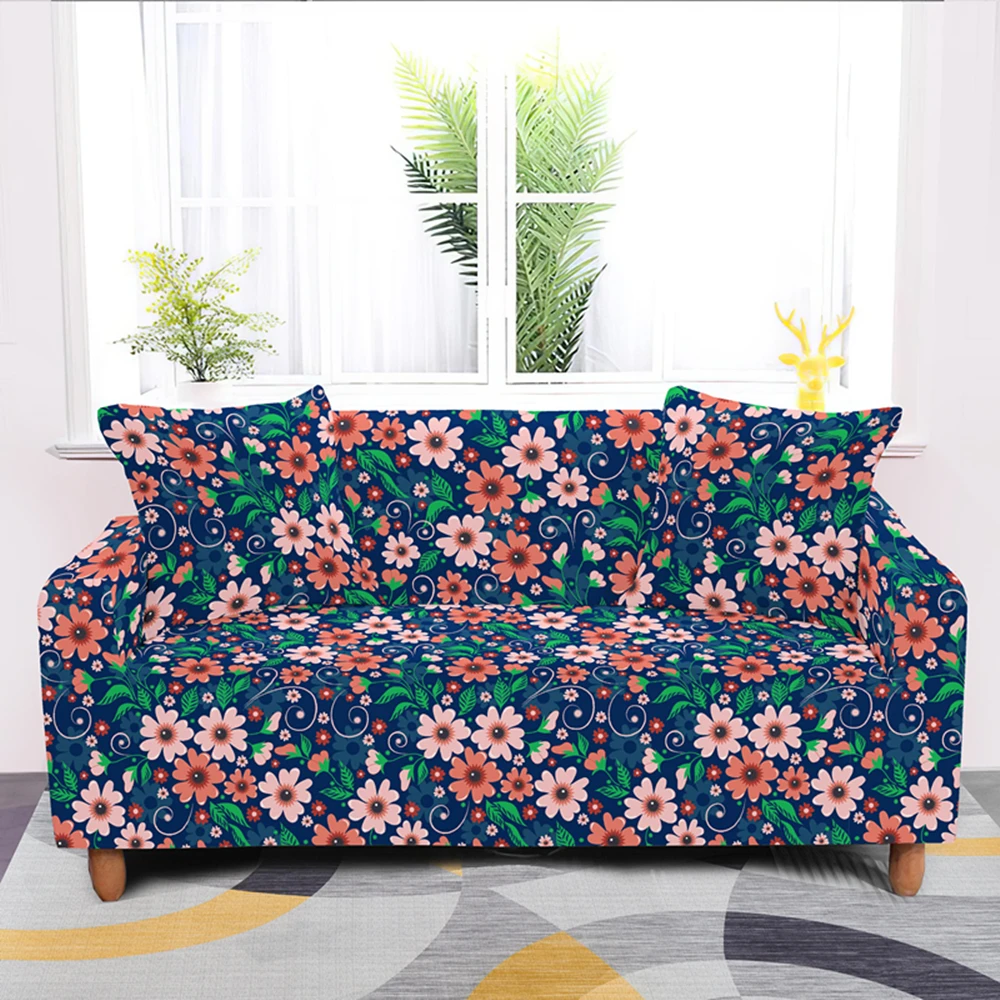 Стрейч с цветочным принтом чехлы для диванов эластичные протектор мебели чехлов