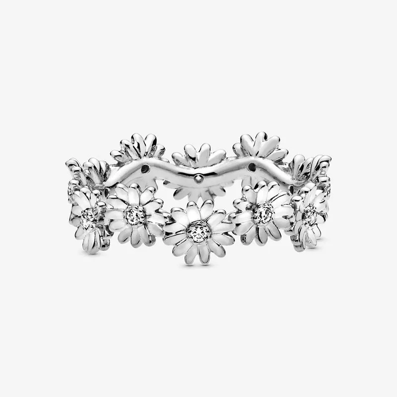 

Qikaola 100% Real Sterling Silver 2020 Spring Flower Lucky Rings Silver Daisy Flower Ring For Women Making Jewelry CMR095