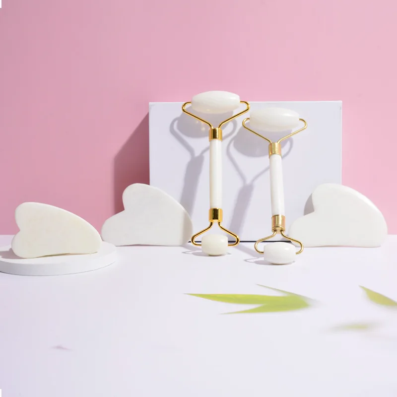 

Нефритовый ролик Jade Beauty карандаш для лица косметическое устройство с двойной головкой нефритовый массажный ролик для лица