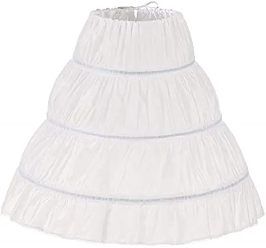 

Girls' 3 Hoops Petticoat Full Slip Flower Girl Crinoline Skirt 2023