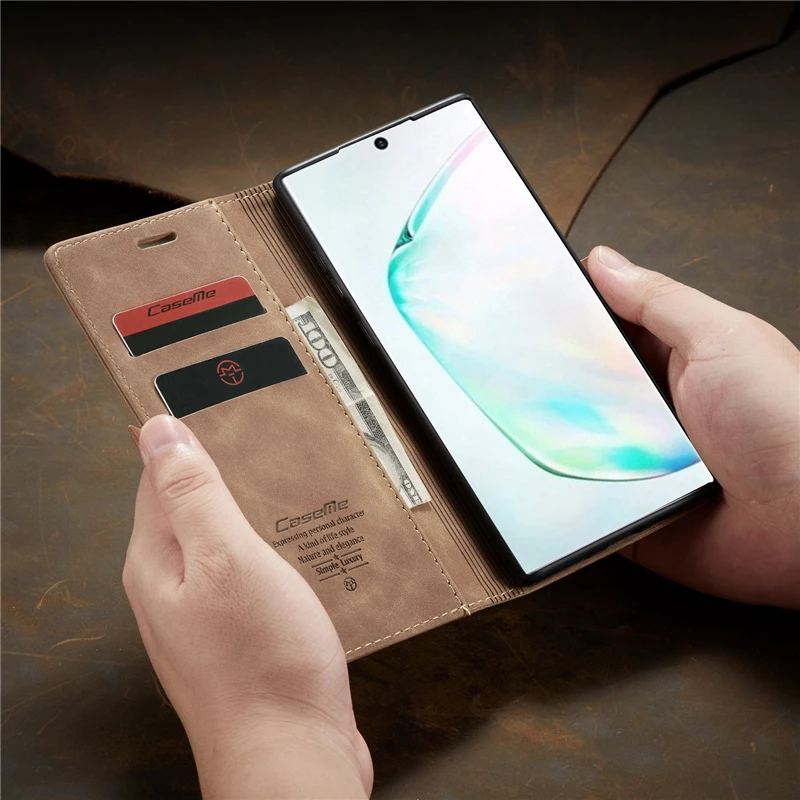 Note10 чехол для samsung Galaxy Note 10 Plus кожаный чехол держатель для карт книжка откидная крышка для Galaxy samsung Note 10 Pro кошелек Чехол