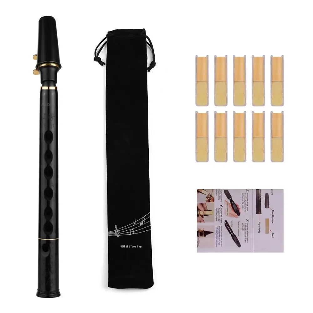 Комплект саксофон HiXing C Key Мини карманный комплект Sax из АБС-материала с