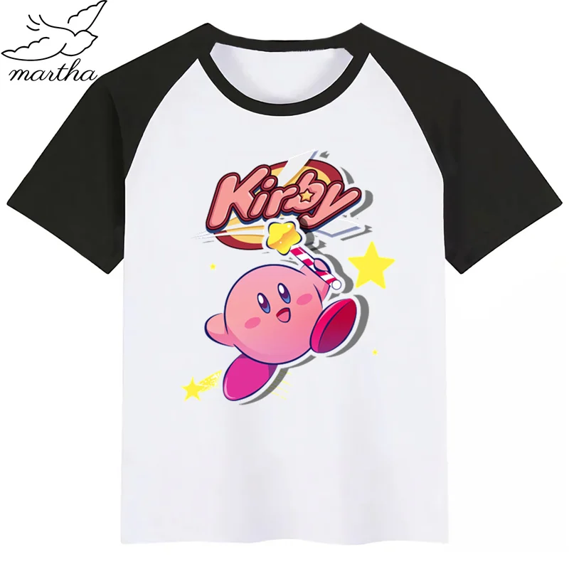 Детская забавная футболка с героями мультфильма аркадный Коллаж Кирби детские