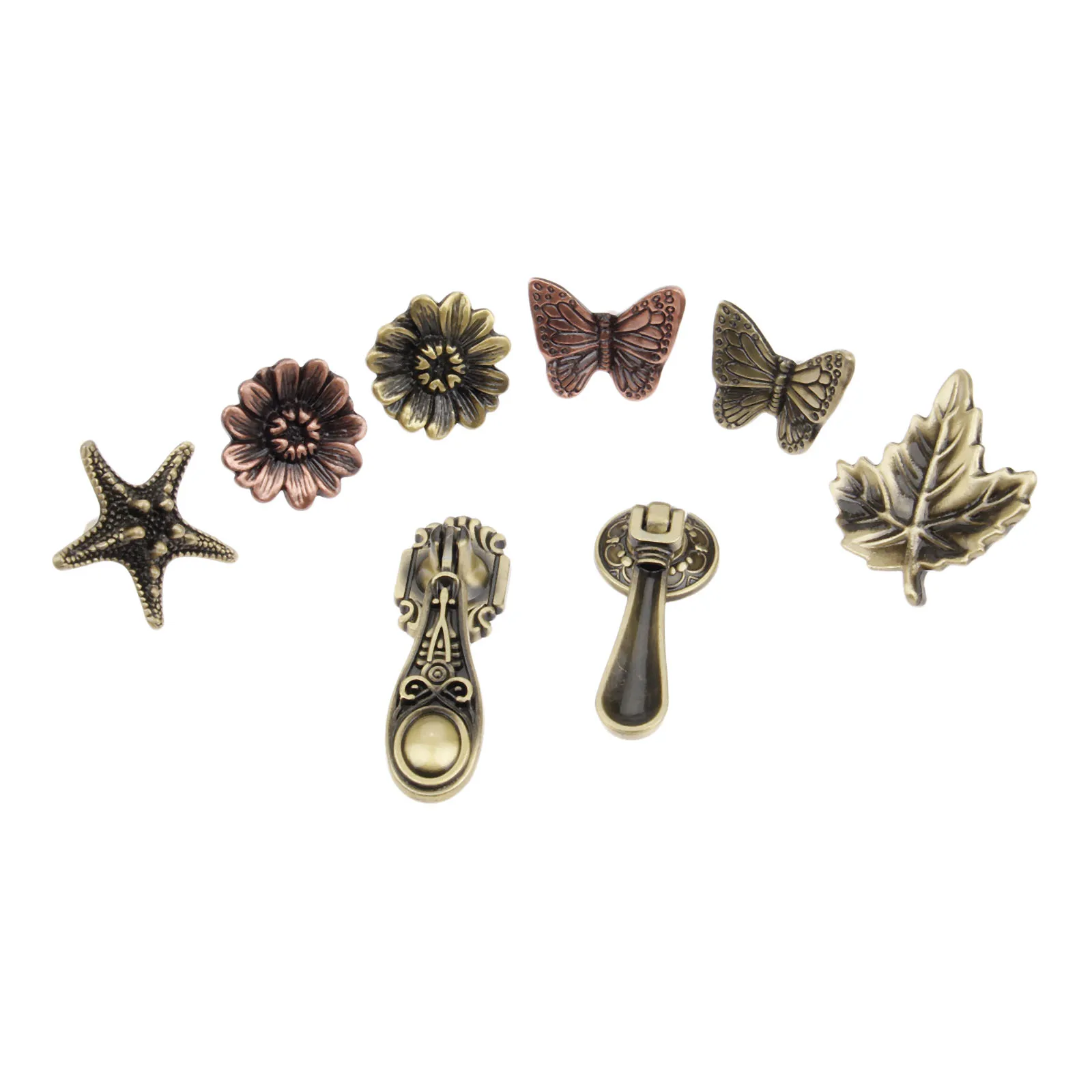 Лист/Морская звезда одежда с рисунком бабочек и Потяните ручки бронзовая