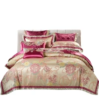 high end printing embroidery four piece set high end satin ten piece set comforter bedding sets bed cover set