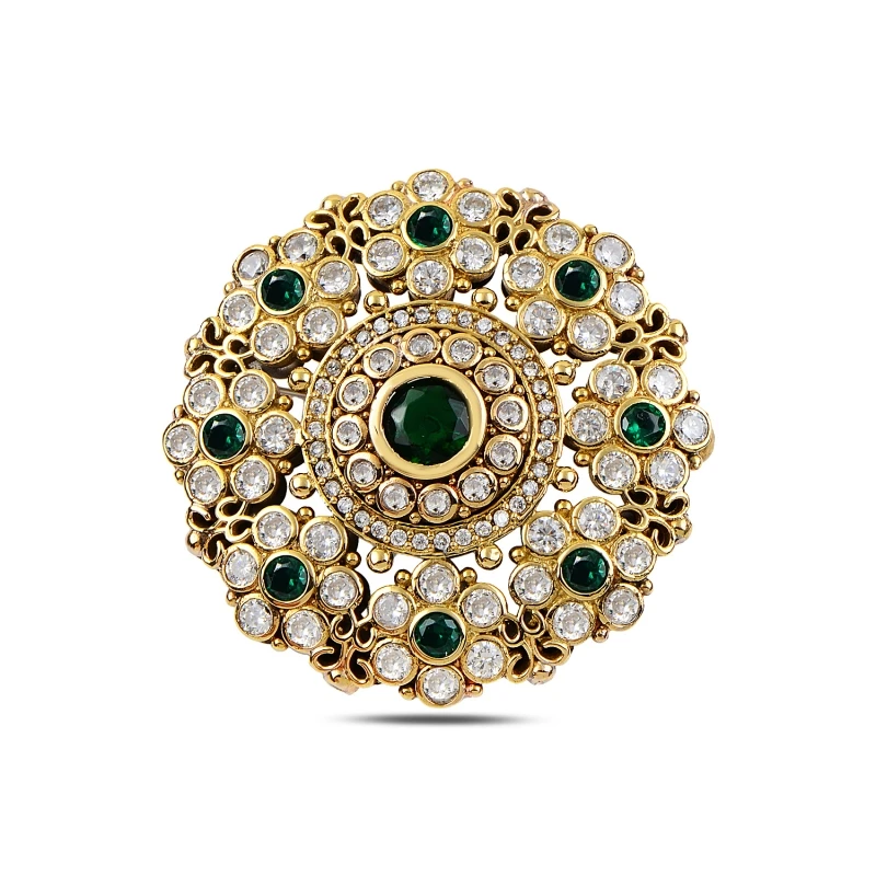 

Silverlina Silver Zircon Stone Authentic Brooch