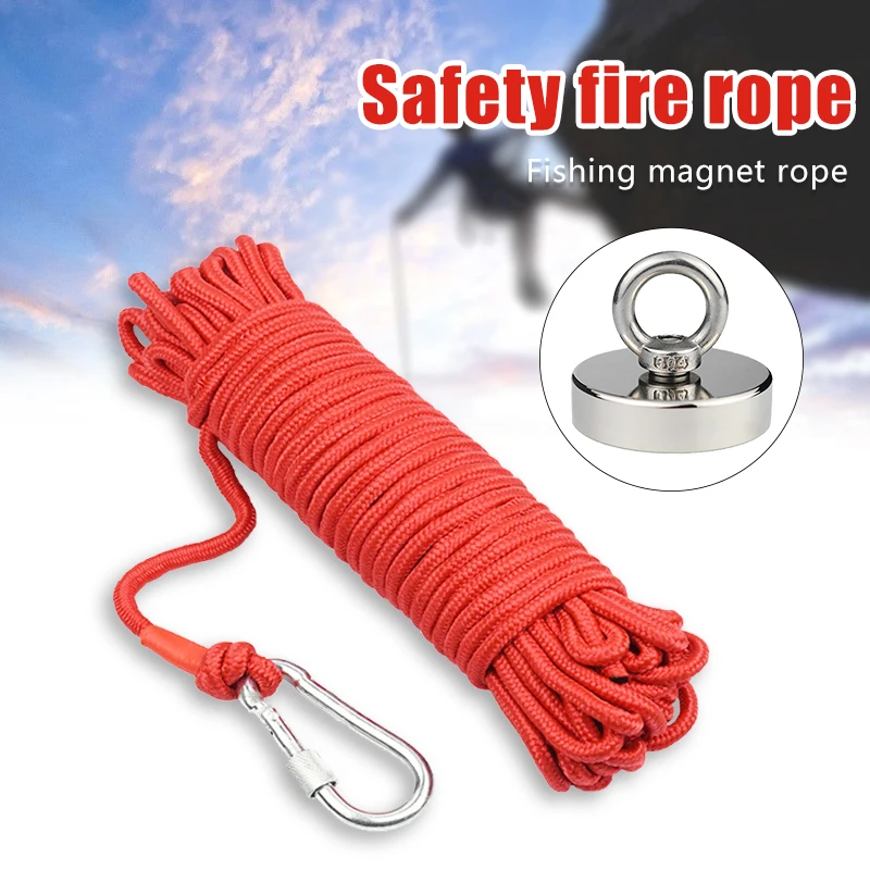 

4mm/6mm 10M/20M Fire Save Escape Safety Static Rope Wall Tree Climbing Floors to escape Rope Stronger with Salvage magnet
