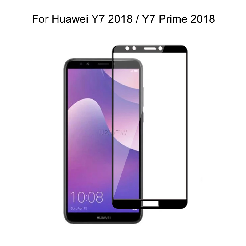 Tempered Glass For Huawei Y7 2018 / Y7 Prime 2018 Full Cover Screen Protector Tempered Glass For Huawei Y7 / Y7 Prime 2018