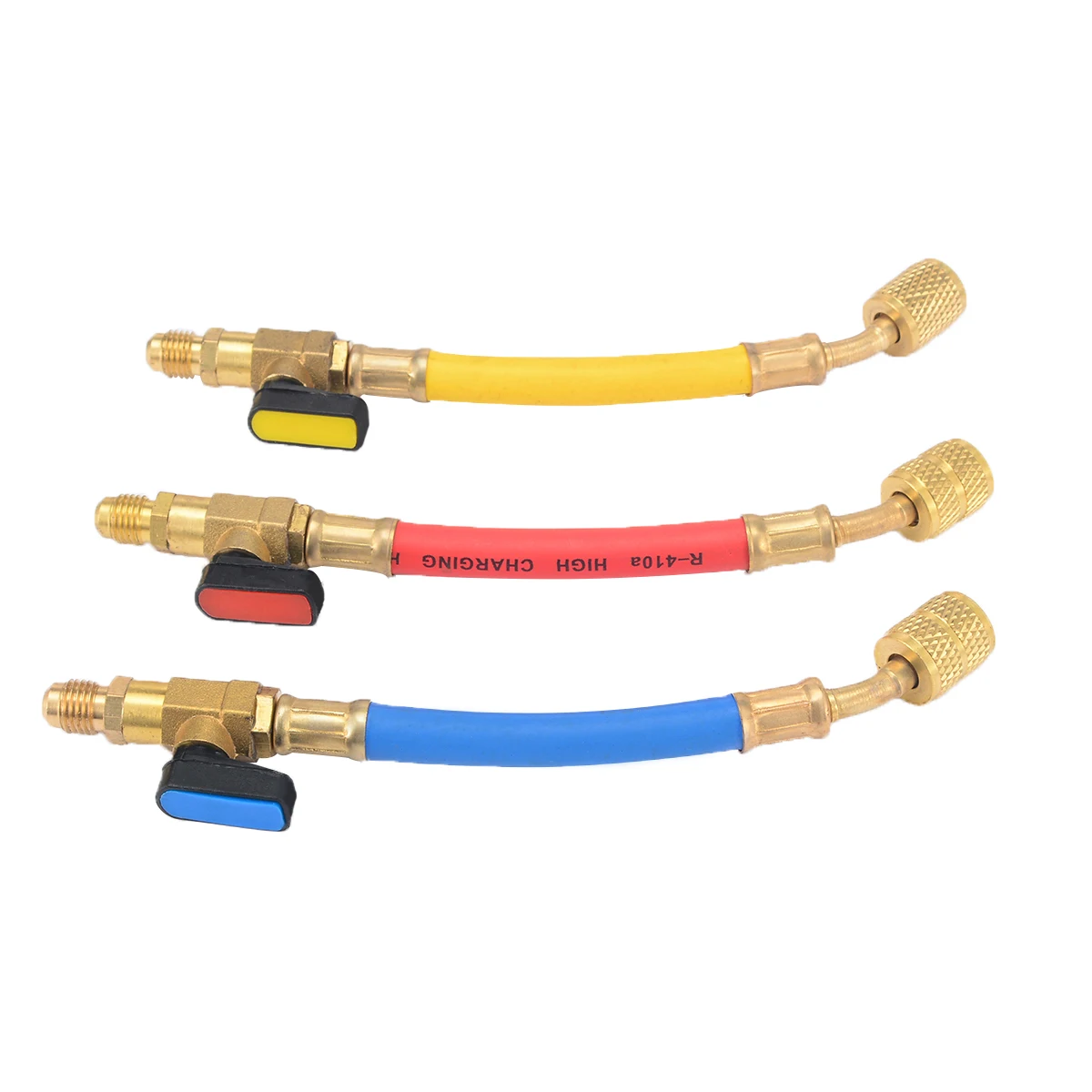 

3pcs A/C Air Condition Refrigeration Charging Hoses R134a R410a Manifold Gauge Set 800PSI 19cm 1/4" SAE Female Charging Hose
