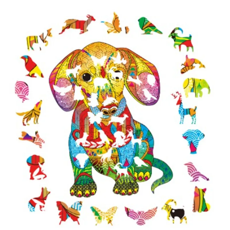 

New 2021 Eagle Puzzle 3D Wooden Puzzle Children Wooden DIY Crafts Animal Modeling Decompression Toys Classic Toys Wooden Puzzles
