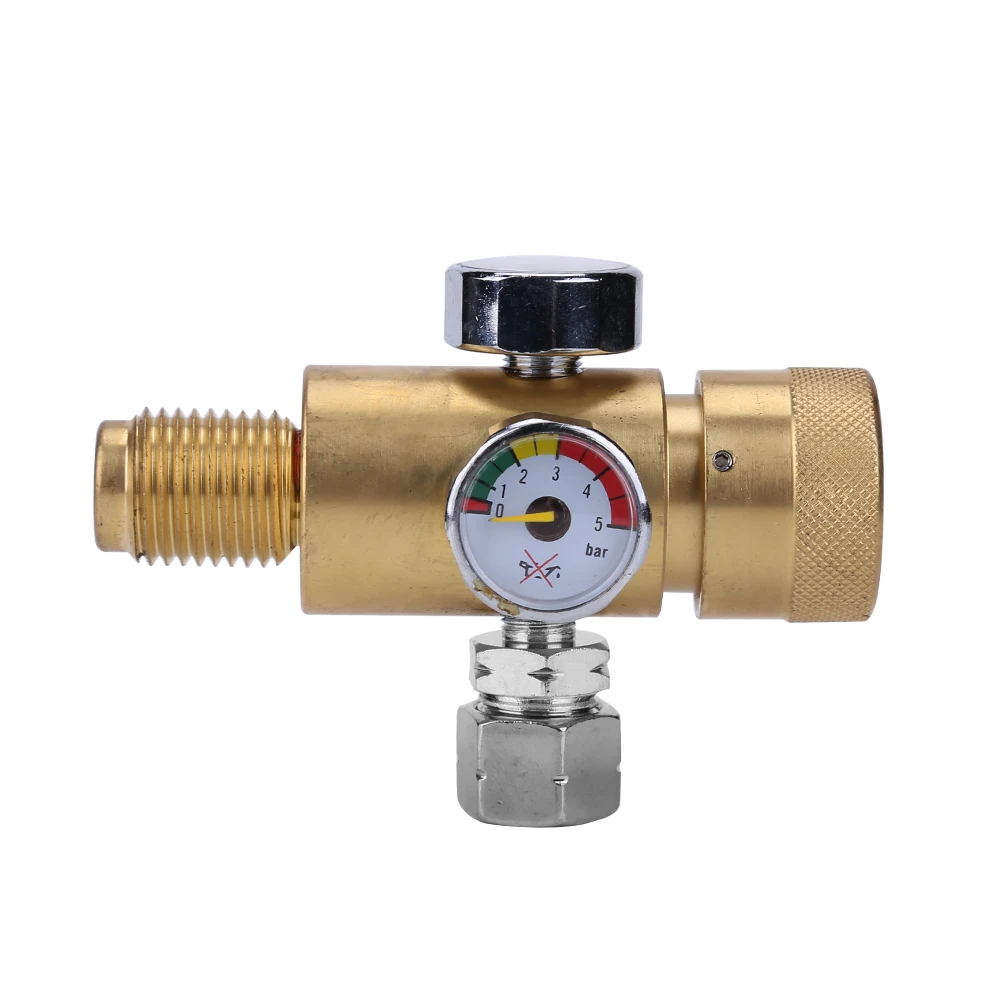 

Air Compressor Safety Relief Control Valve Acetylene Pressure Reducer with Gauge for Welding Electronics Gas Pressure Reducer
