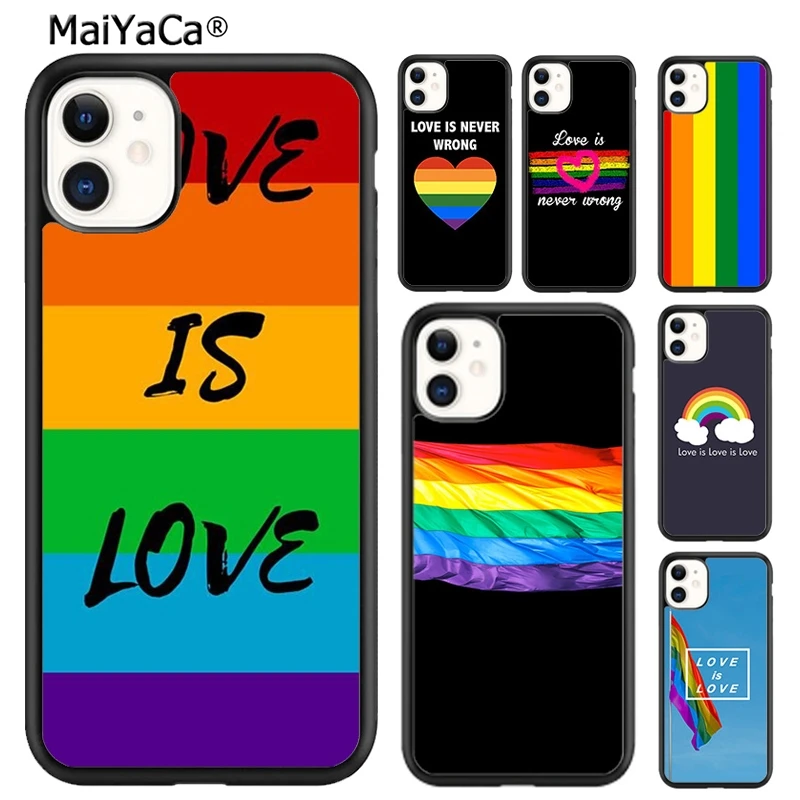 MaiYaCa Радужный Флаг Гей лесбийская гордость ЛГБТ чехол для телефона iPhone SE 6 6s 7 8 plus X