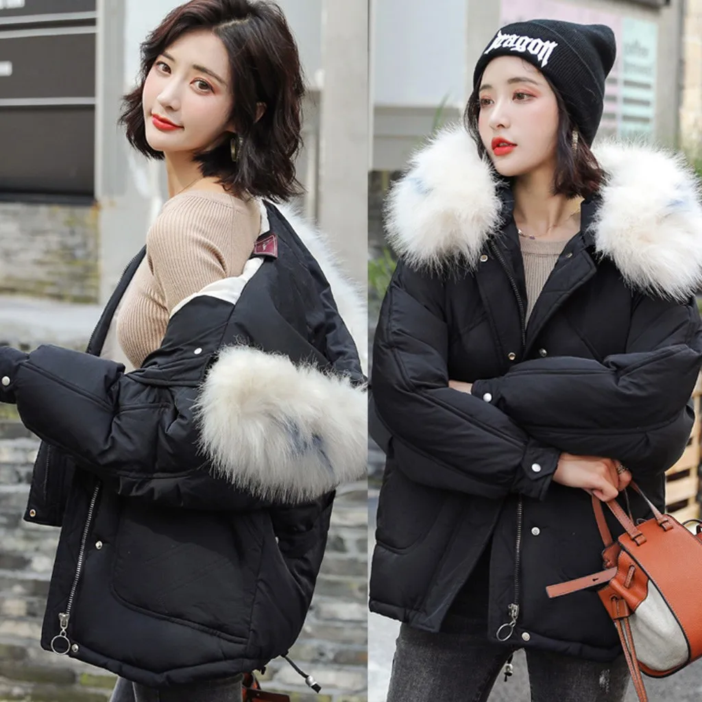 HSU 2019 Новое поступление модная женская однотонная зимняя ветровка с капюшоном