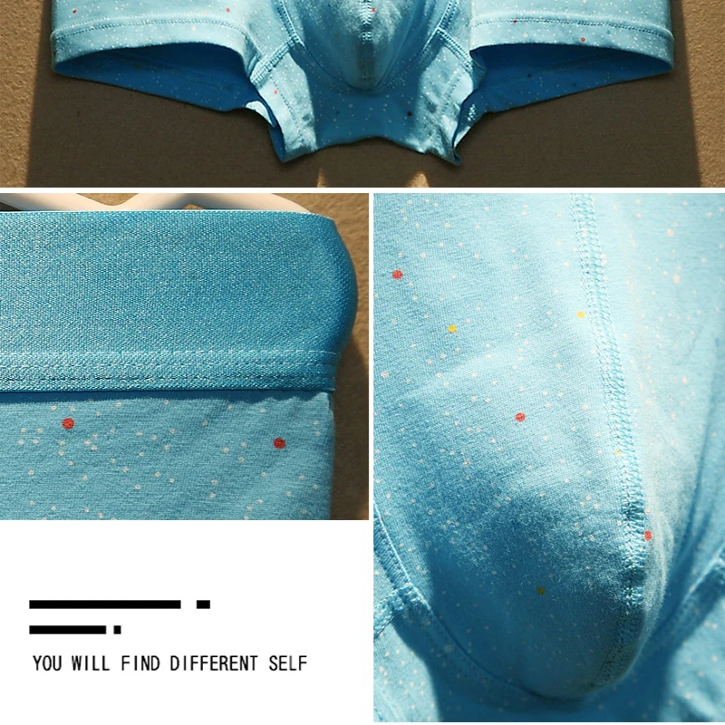 

Romantic Men Underpants Wave Point Calzoncillos Underwear Sexy Lingerie Trendy Gift For Men Size Cotton M-XXXL Panties Boy