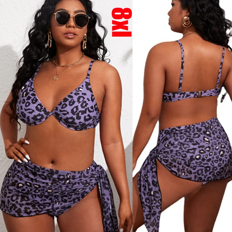 

Купальник-бикини женский, пикантный бандажный купальный костюм, большие размеры 8XL, 3 шт.