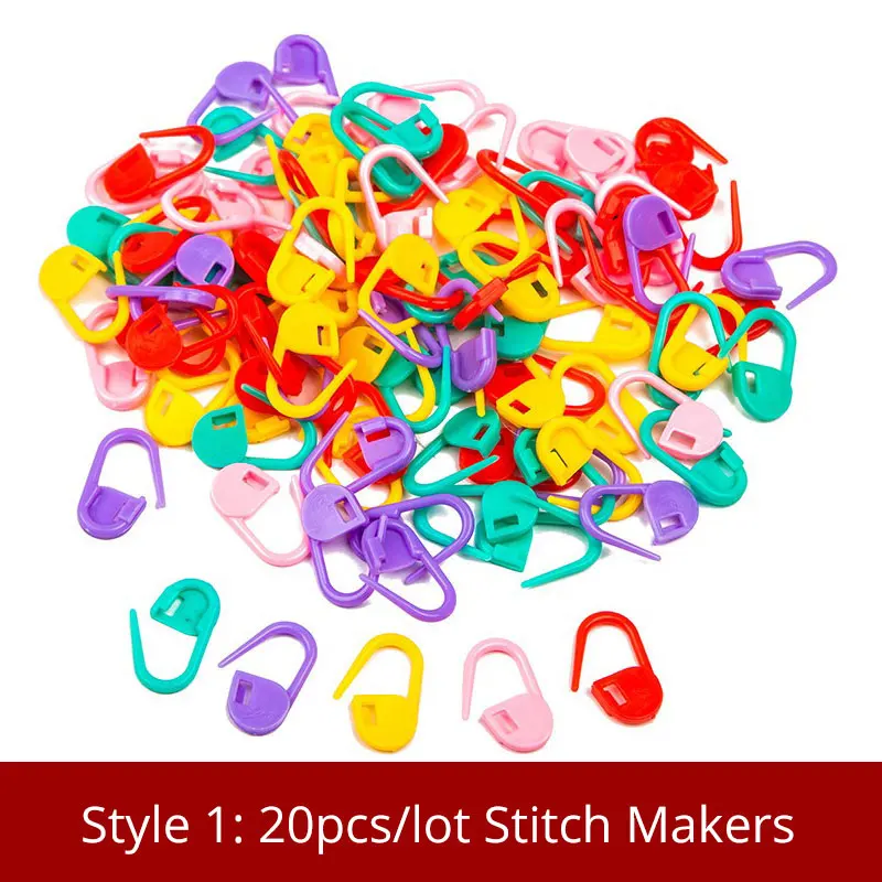 35 стилей рукодельных принадлежностей для крючка и вязальных спиц.