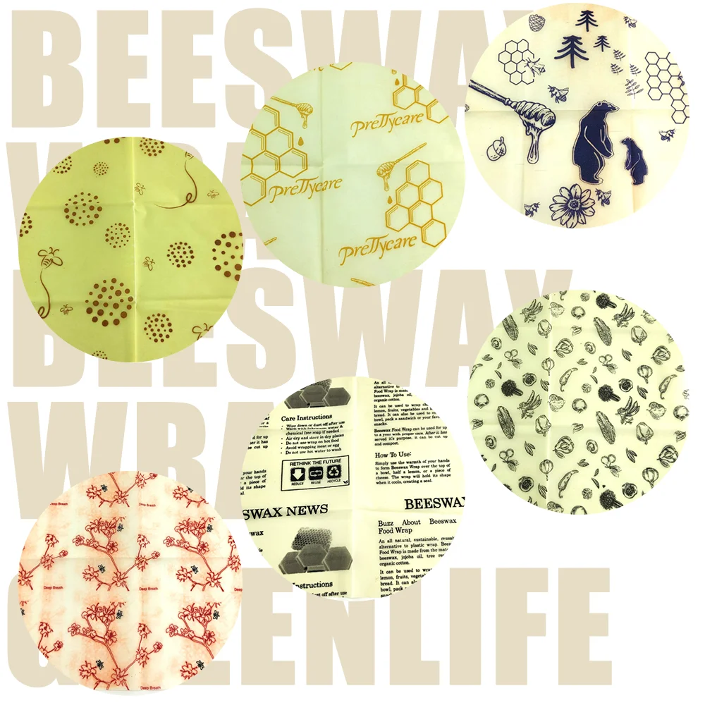 

Beeswax Wrap Reusable Sustainable Plastic Free Food Storage Beeswax Wrap Cling Wrap Replacement for Sandwich Fruits Vegan Need