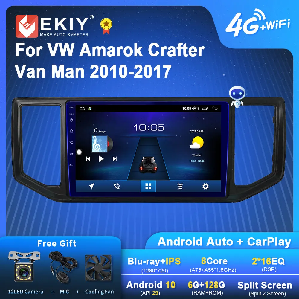 

EKIY S7T Android 10 Car Radio For Volkswagen VW Amarok Crafter Van Man 2010-2017 Stereo Multimedia Video Player 2din Carplay HU